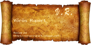 Vörös Rupert névjegykártya